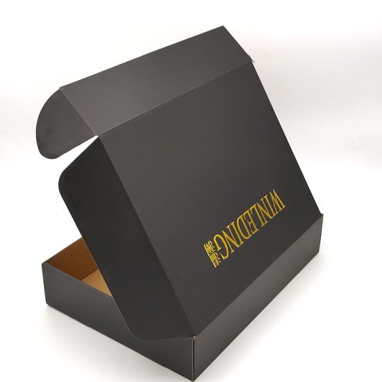 Small Large Cardboard Custom Foldable Gift Shipping Boxes Custom Gold Pink Black White Clothing