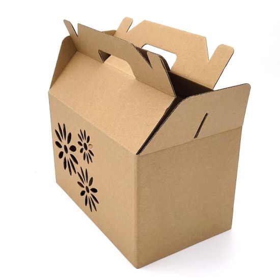 Custom Logo Printed Collapsible Folded Flatten Handle Carton Cardboard Packaging Card Box