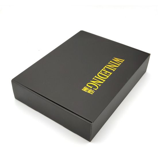 Luxury Black Custom Logo Closure Paper Cardboard Gift Product Packaging Design Package Custom Box